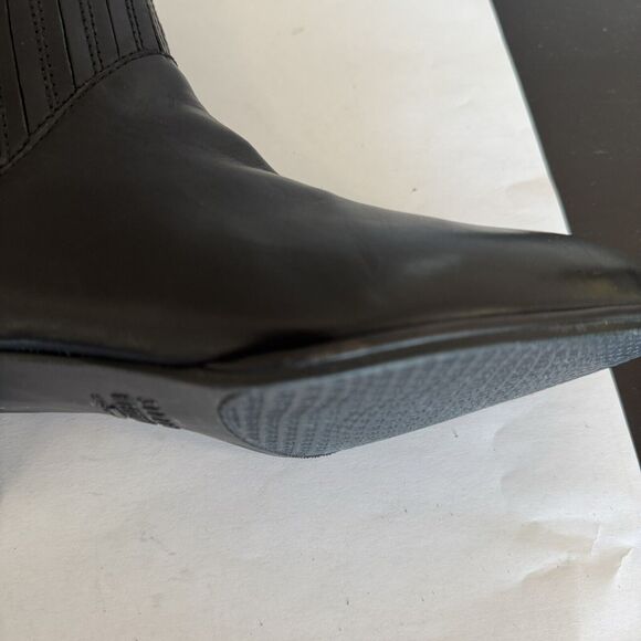 Stuart Weitzman Black Leather Flared Fashion Ankle Boots Elastic Shaft Women 6.5 - Picture 8 of 16